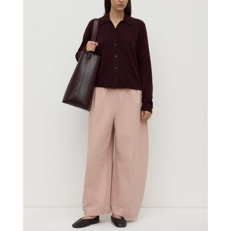 Assembly Label Wool Cashmere Knit Cardigan Dark Merlot image number 3